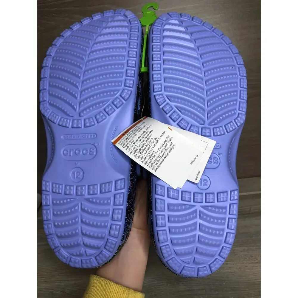 Crocs Classic Butterfly Purple Clog Men's Size 12 208257-5Q7 NWT